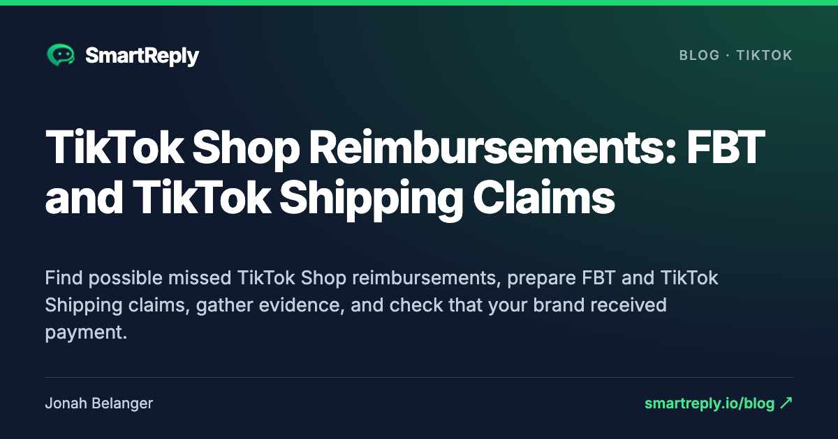 TikTok Shop Reimbursements: FBT and TikTok Shipping Claims