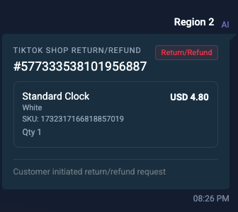 SmartReply Refund Card